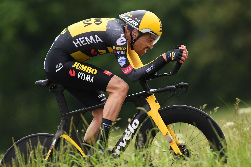 FRAUENFELD SWITZERLAND JUNE 06 Tom Dumoulin of Netherlands and Team Jumbo Visma during the 84th Tour de Suisse 2021 Stage 1 a 109km Individual Time Trial from Frauenfeld to Frauenfeld UCIworldtour tds tourdesuisse on June 06 2021 in Frauenfeld Switzerland Photo by Tim de WaeleGetty Images