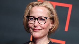 Gillian Anderson is pictured with a 'faux' bob style hair look whilst attending the photo call for Netflix's "The Crown" at FYSEE at Sunset Las Palmas Studios on May 17, 2024 in Los Angeles, California.