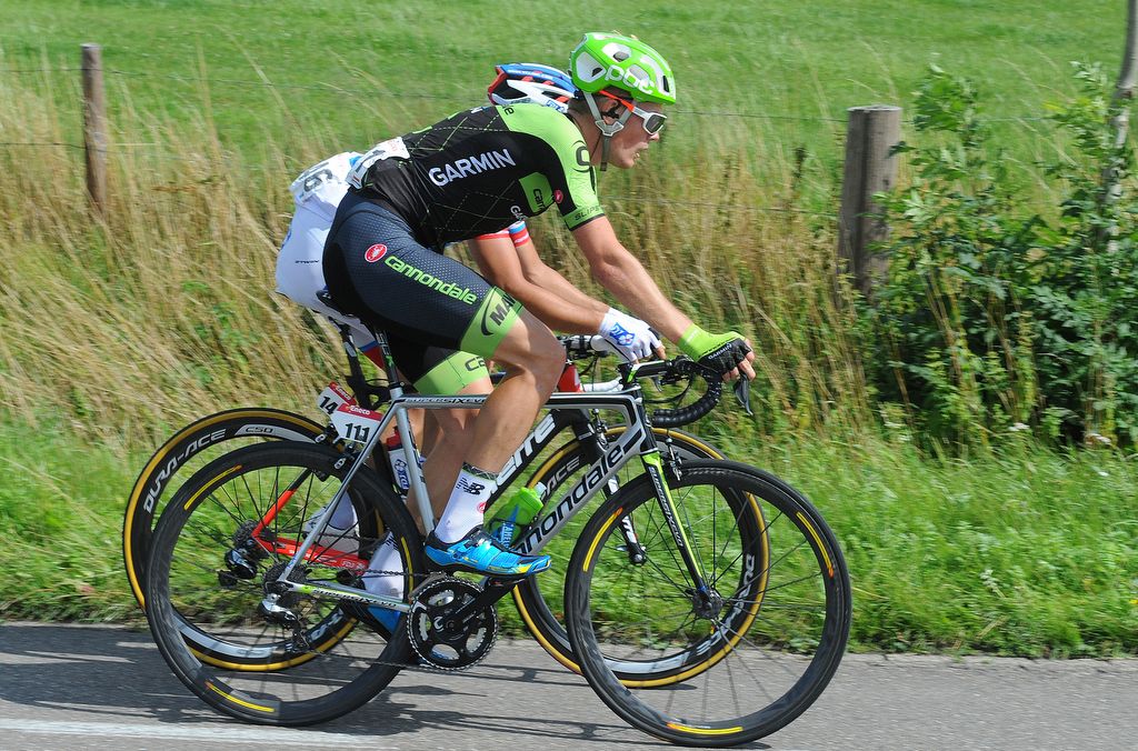 Dylan Van Baarle with Johan Le Bon in the breakaway