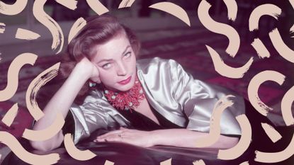Lauren Bacall wearing makeup for hooded eyes