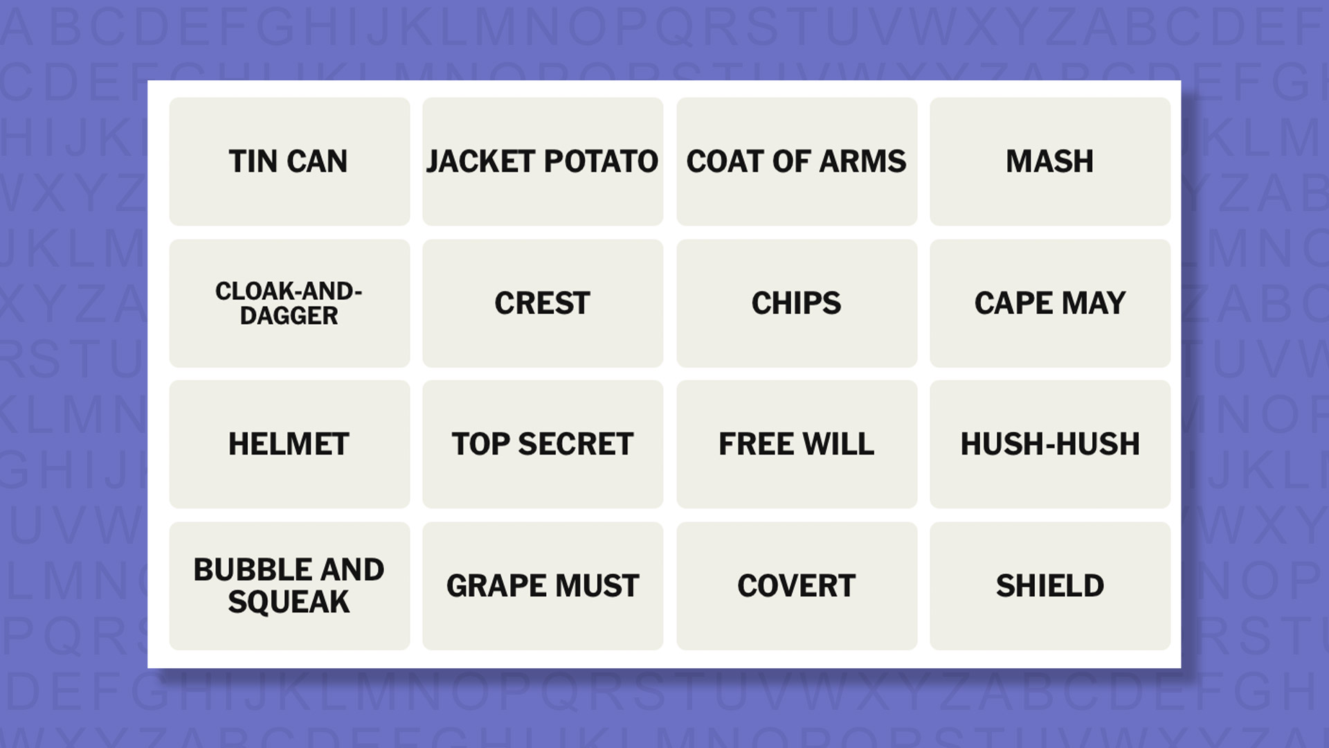 NYT Connections hints for game 1087 on a purple background