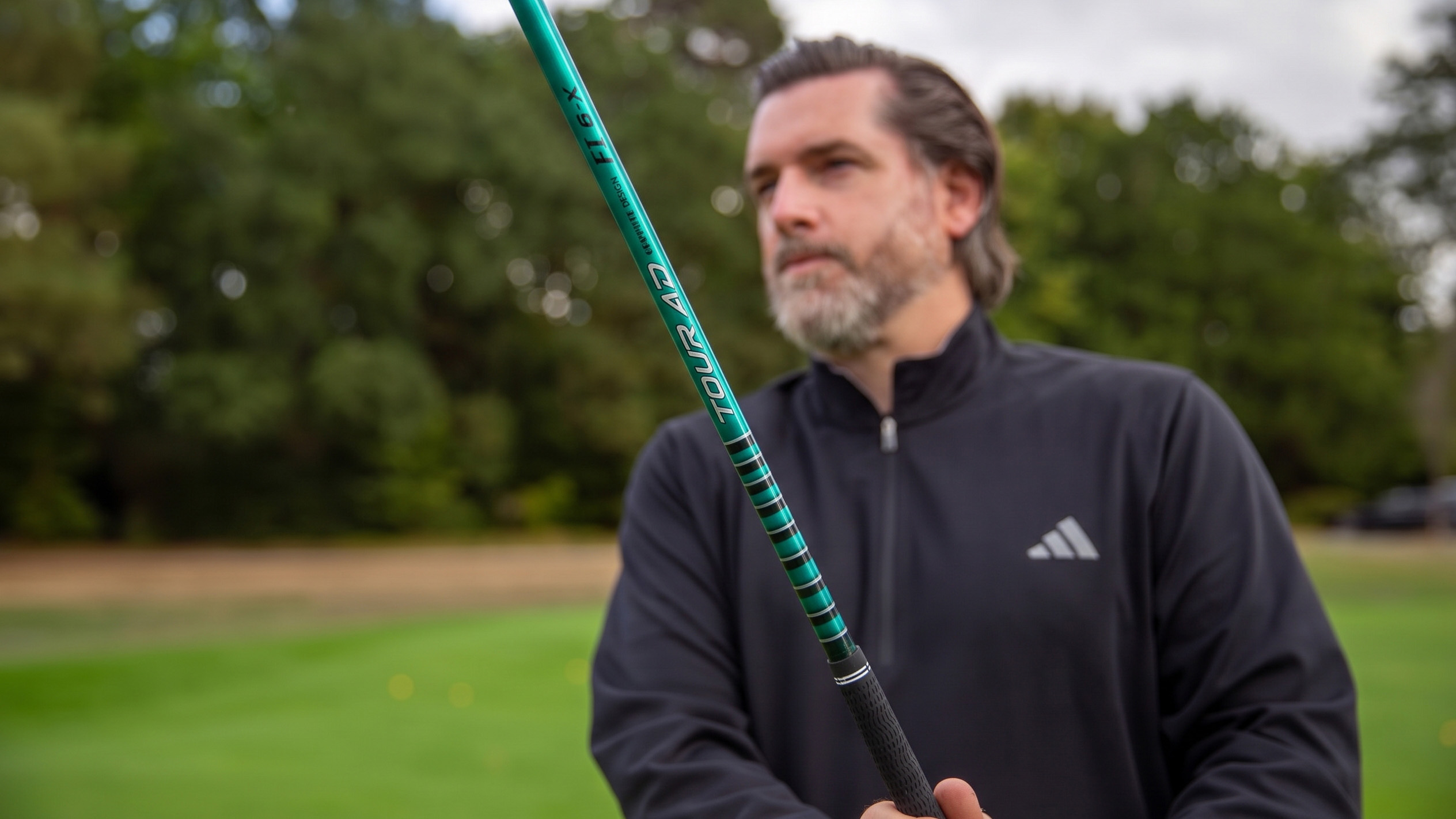 Photo of Joe Ferguson testing the Graphite Design Tour AD-FI Shaft 