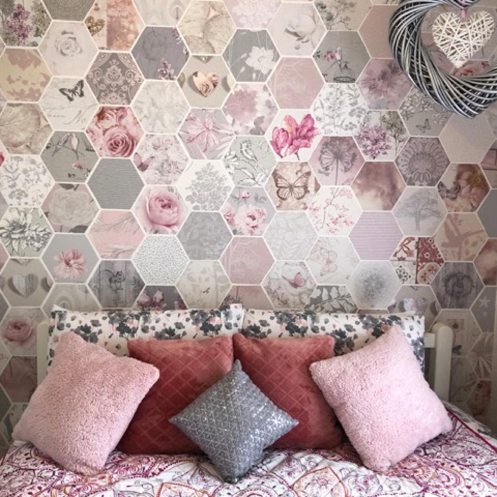 Check out this mum's DIY wallpaper feature wall that only cost £! |  Ideal Home