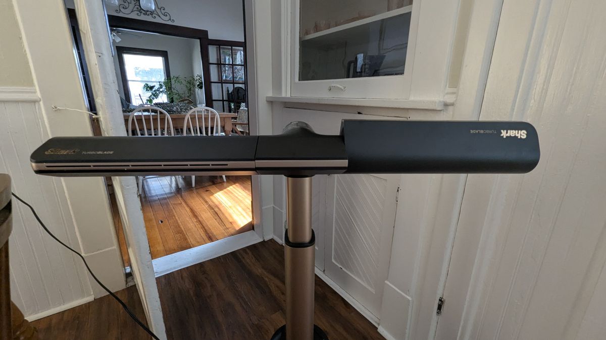 Shark TurboBlade fan in reviewer's home