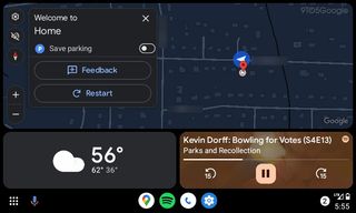 Android Auto save parking toggle on screen