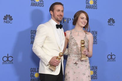 Ryan Gosling and Emma Stone at the Golden Globes