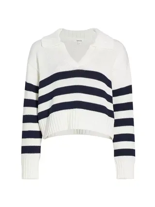 Parker Striped Cotton Polo Sweater