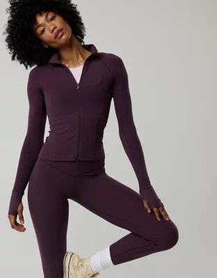 Offline by Aerie Real Me Long Sleeve Mock Neck Full Zip