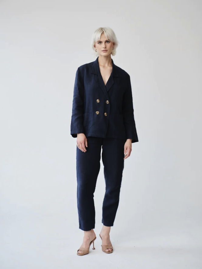 Fanfare, Ethically Made Navy Linen Suit