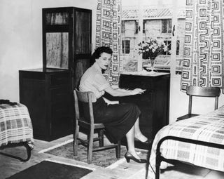 athlete in olympic village room