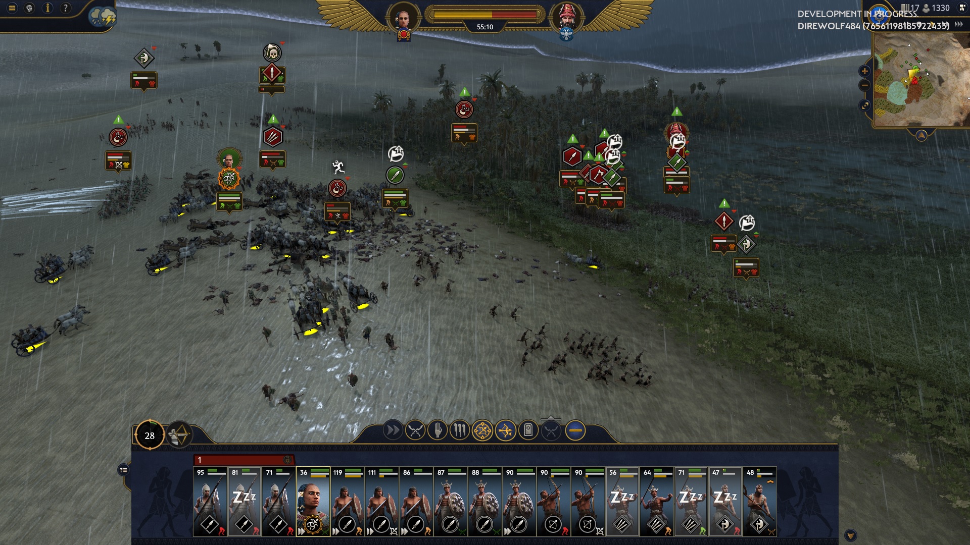 Total War: Batalha do faraó na chuva