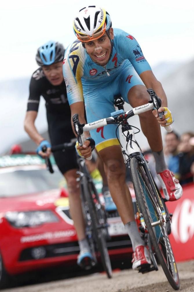Fabio Aru (Astana) keeps moving up the GC
