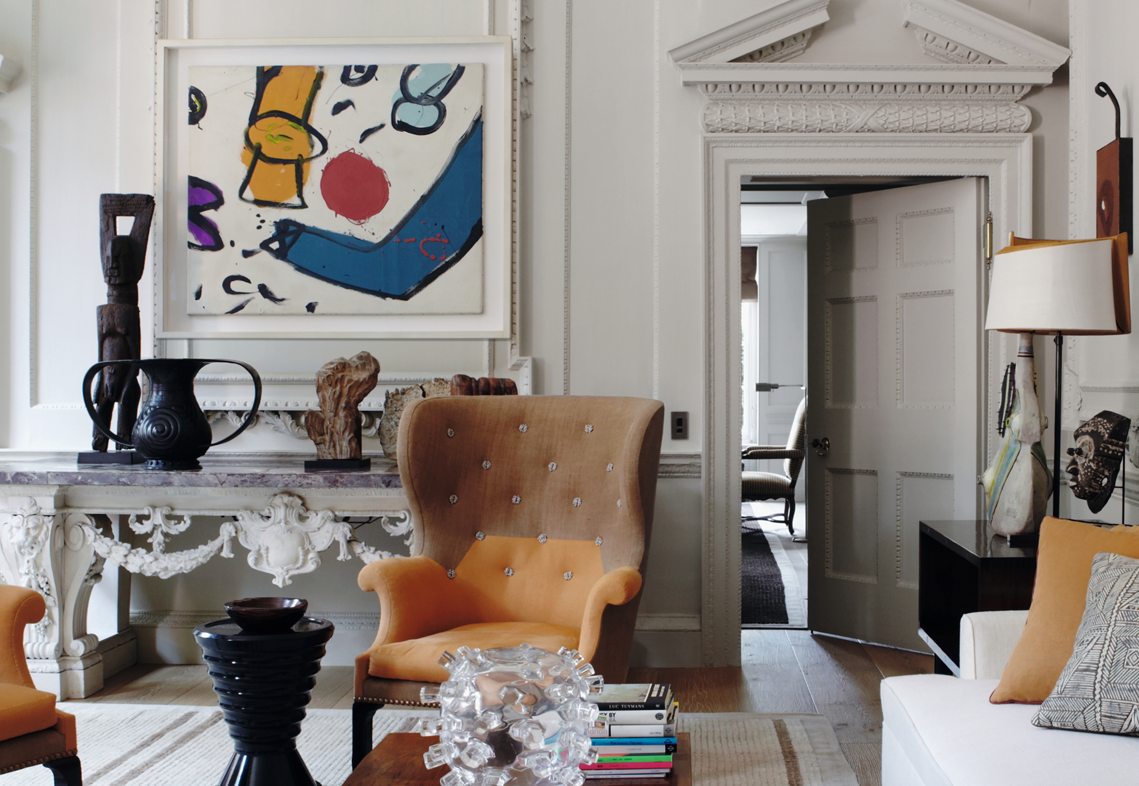 An eclectic front room designed and styled by Chester Jones