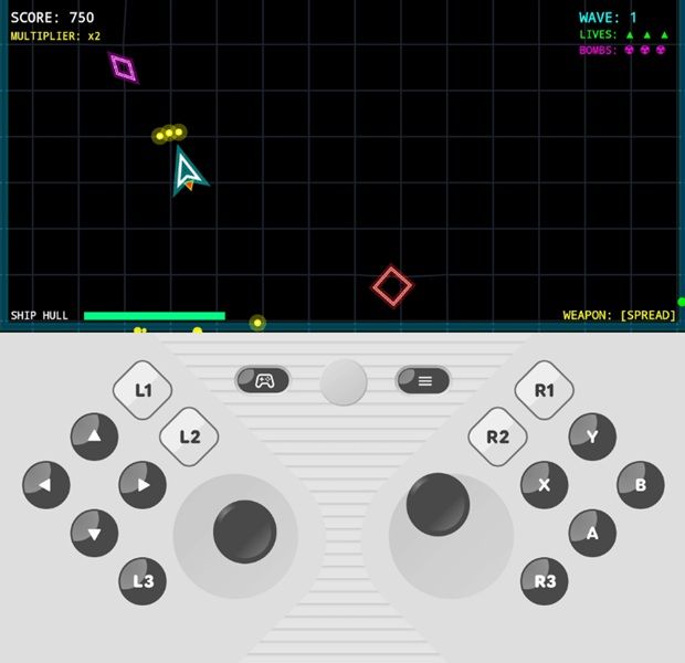 Android 17 is working on a virtual gamepad mode for foldables that offers a 50/50 split of their screen, featuring the game at the top and the virtual pad at the bottom.
