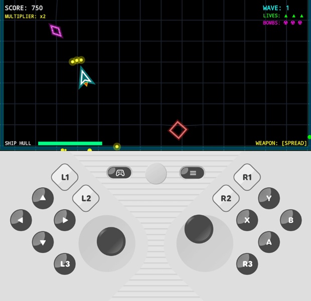 Android 17 is working on a virtual gamepad mode for foldables that offers a 50/50 split of their screen, featuring the game at the top and the virtual pad at the bottom.
