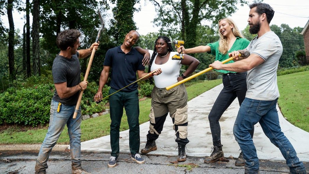 Nick Cutsumpas, Adair Curtis, Danielle Brooks, Paige Mobley and Erik Curtis in Instant Dream Home