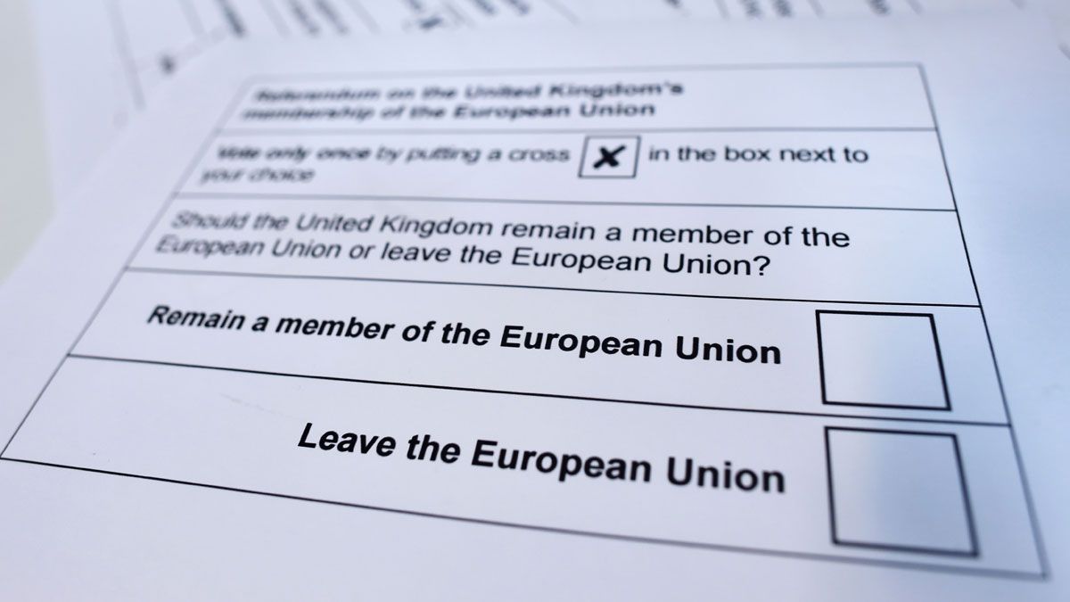 Ballot paper for EU referendum