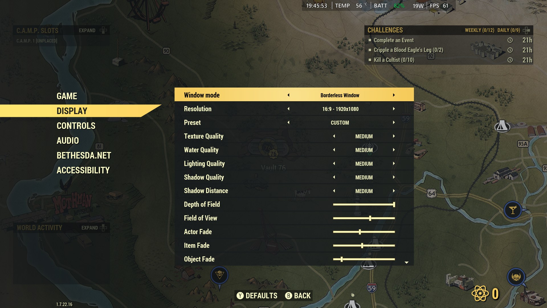 Fallout 76 Recommended settings