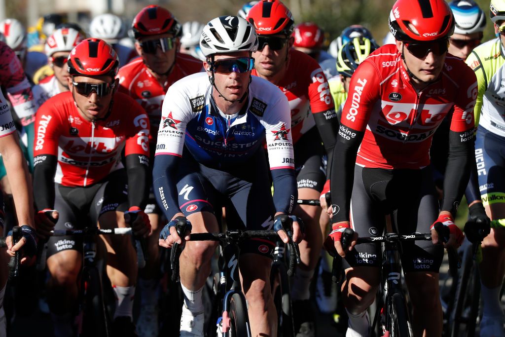 KUURNE BELGIUM FEBRUARY 27 Iljo Keisse of Belgium and Team QuickStep Alpha Vinyl competes during the 74th Kuurne Bruxelles Kuurne 2022 a 1951km race from Kuurne to Kuurne KuurneBxlKuurne on February 27 2022 in Kuurne Belgium Photo by Bas CzerwinskiGetty Images