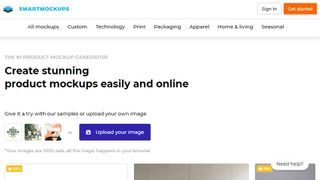 Smartmockups website screenshot