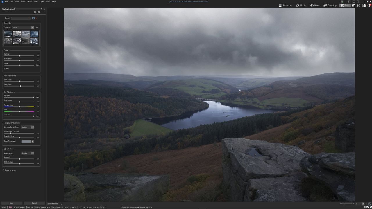ACDSee Photo Studio Ultimate 2024 screengrab to show the features and interface of this photo editing software