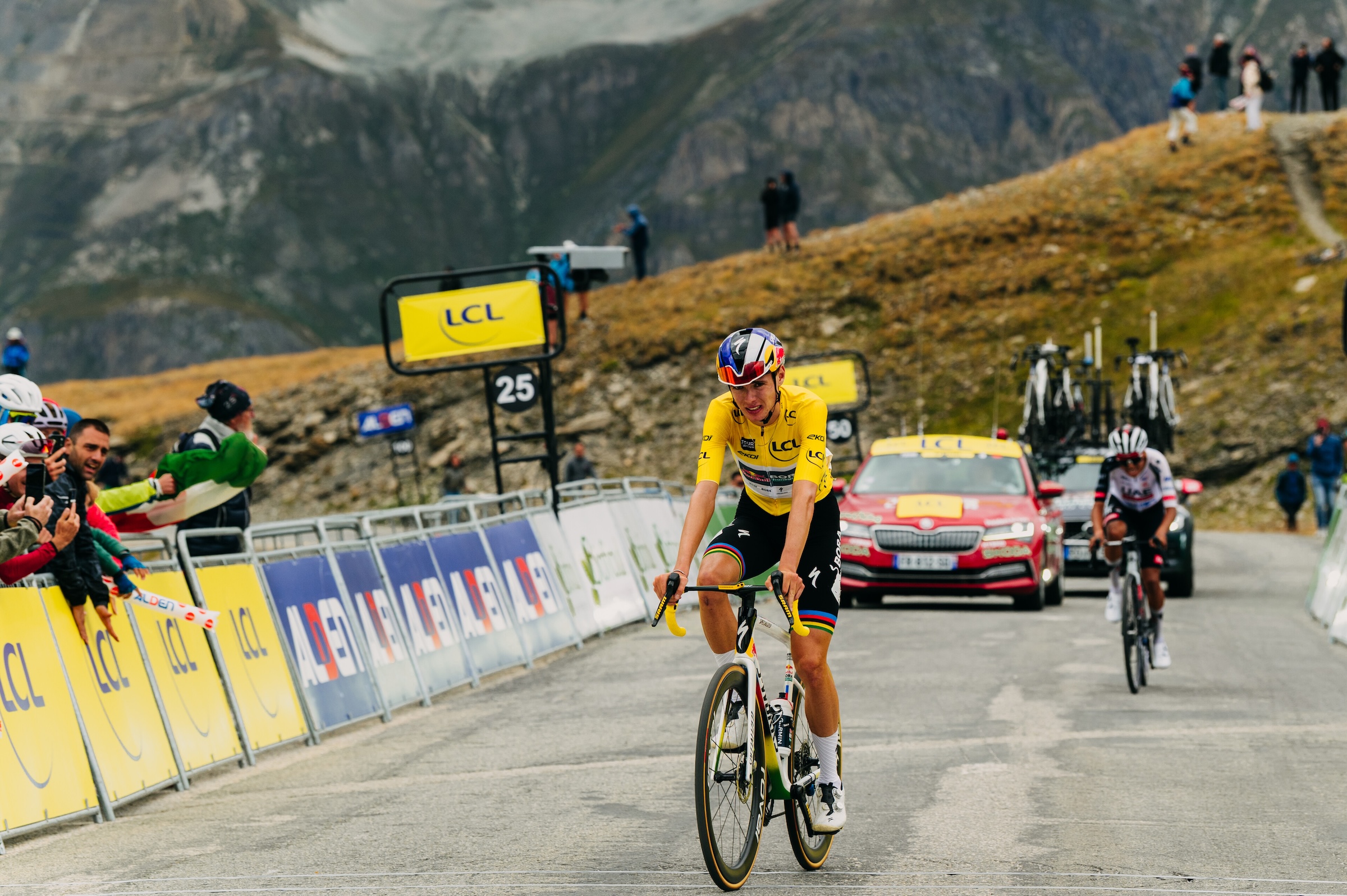 Lorenzo Mark Finn of the Red Bull &ndash; BORA &ndash; hansgrohe U23 team in the yellow jersey during Stage 6 of the 62nd Tour de l'Avenir