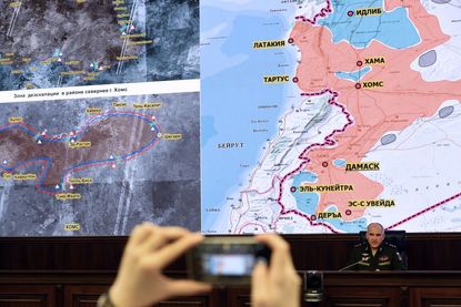 A map of proposed de-escalation zones in Syria