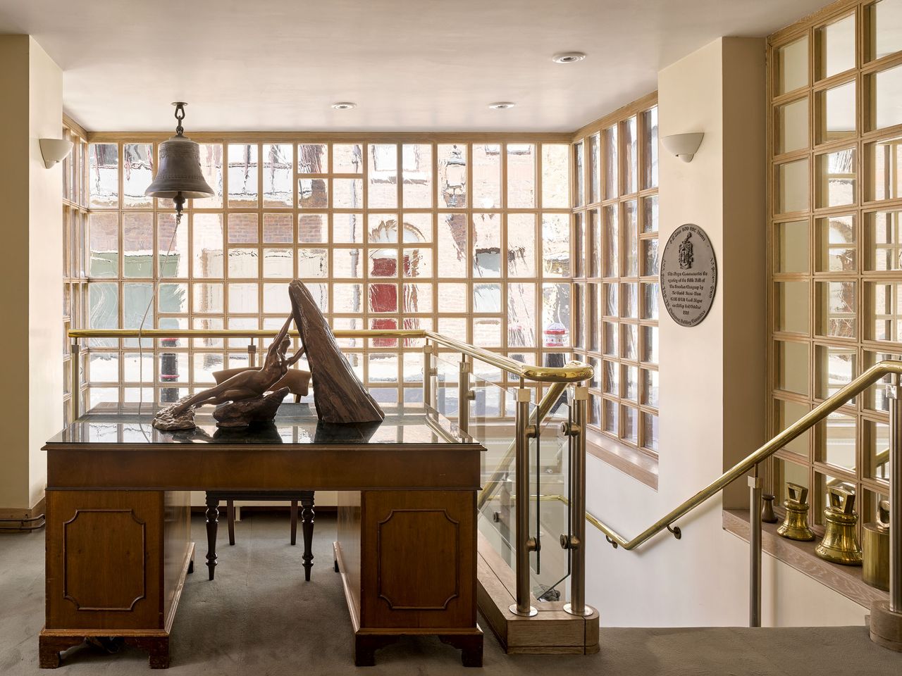 Fig 7 above: The head of the main staircase to the hall. Founders&#039; Hall, London EC1. Photographed by Will Pryce for Country Life.