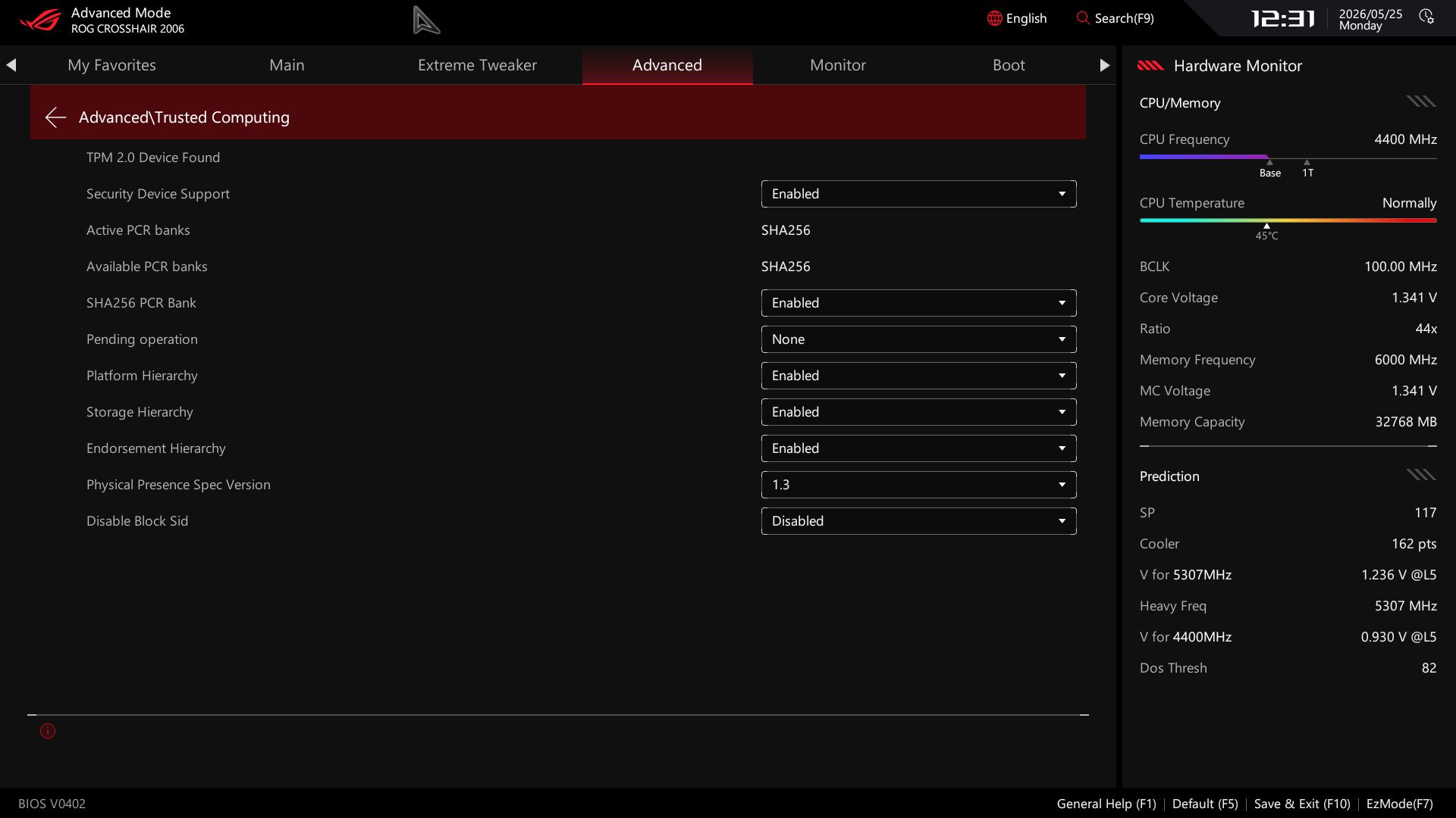 Asus ROG Crosshair 2006 - BIOS