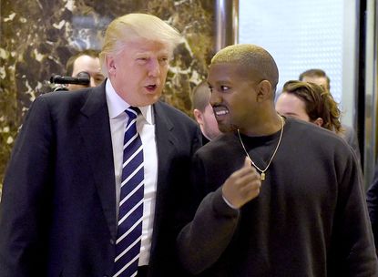 Donald Trump and Kanye West chat in Trump Tower