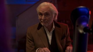 The Silver Haired Gentleman (Terrence Stamp) speaks to Eloise in Last Night in Soho