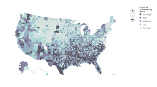 covid-19 america infographic design