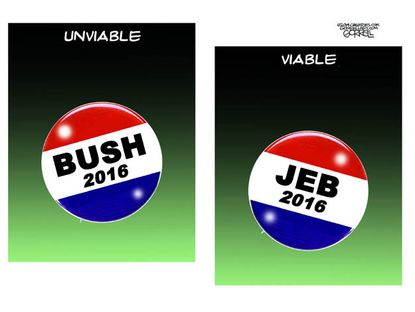 Political cartoon Jeb Bush 2016