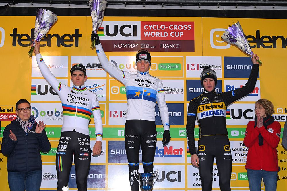Mathieu van der Poel (Corendon-Circus) in his European champion's jersey