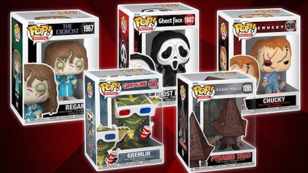 A selection of horror Funko Pops.
