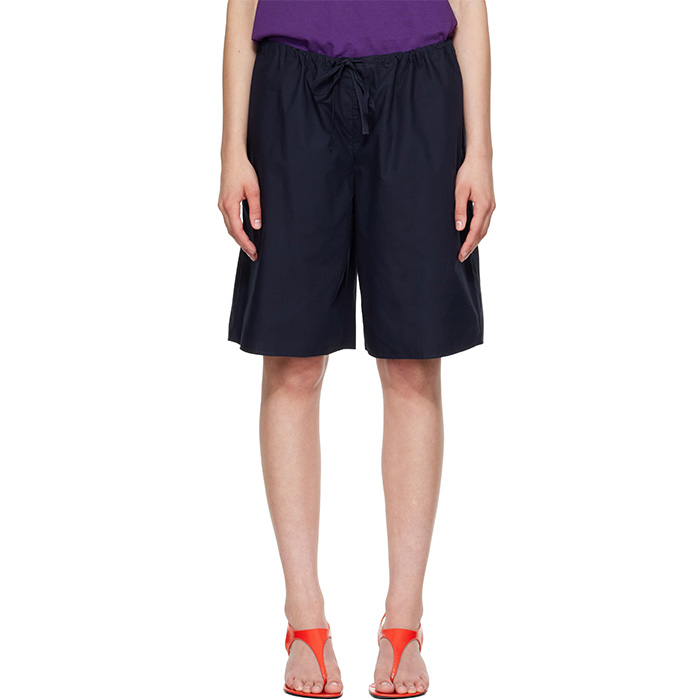 FLORE FLORE, Navy Josephine Bermuda Shorts