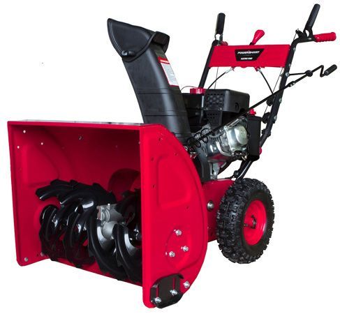 Power Smart image: The sturdy steel auger helps the snow blower clear a long path up to 2 feet wide.