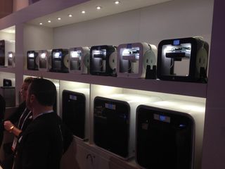 3D Systems' next-generation Cube printers at their display area in the 3D Printing zone.