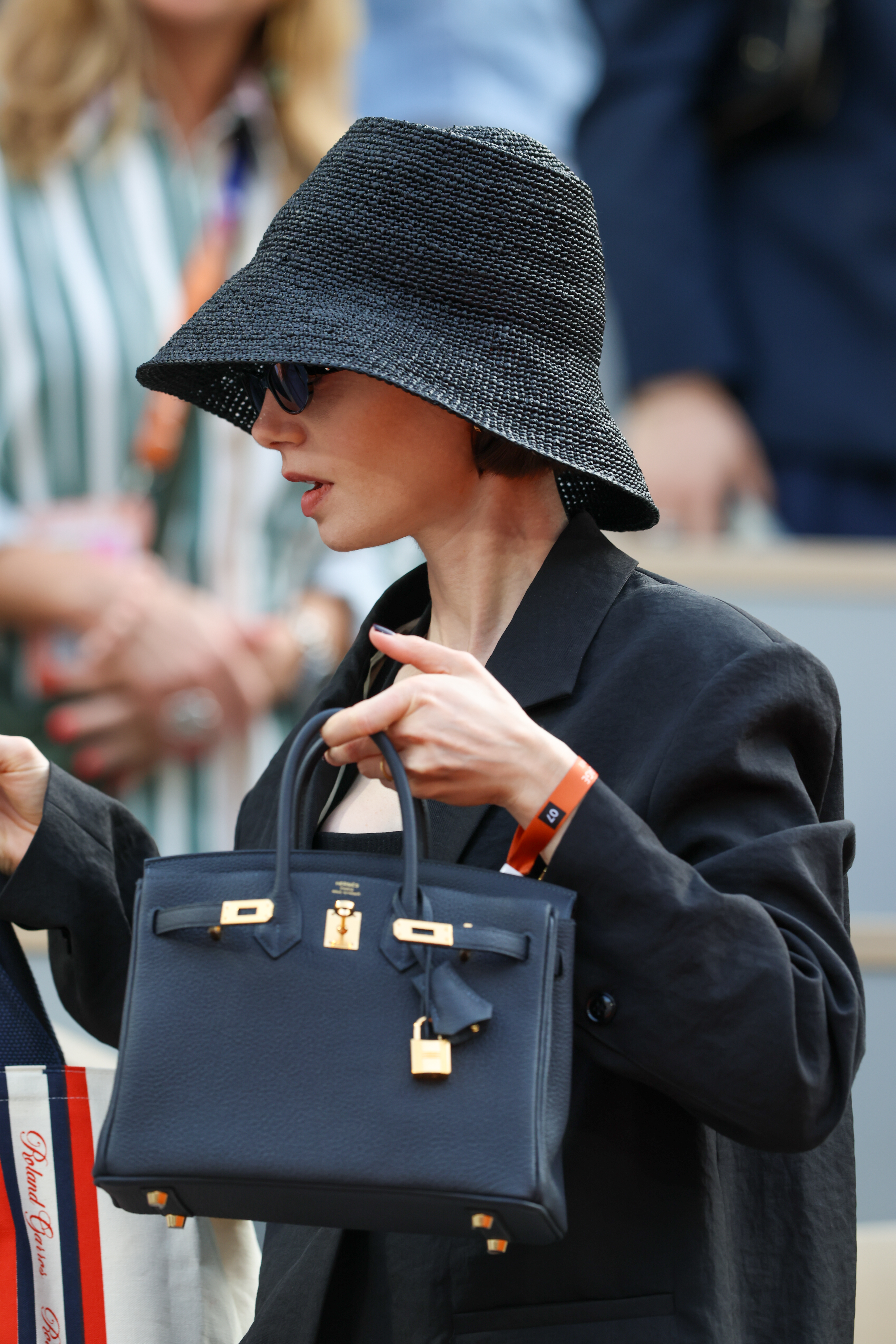 Lily Collins brought her black Herm&amp;egrave;s Birkin bag to the 2026 French Open