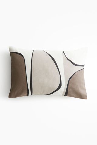 Patterned Cotton Canvas Cushion Cover