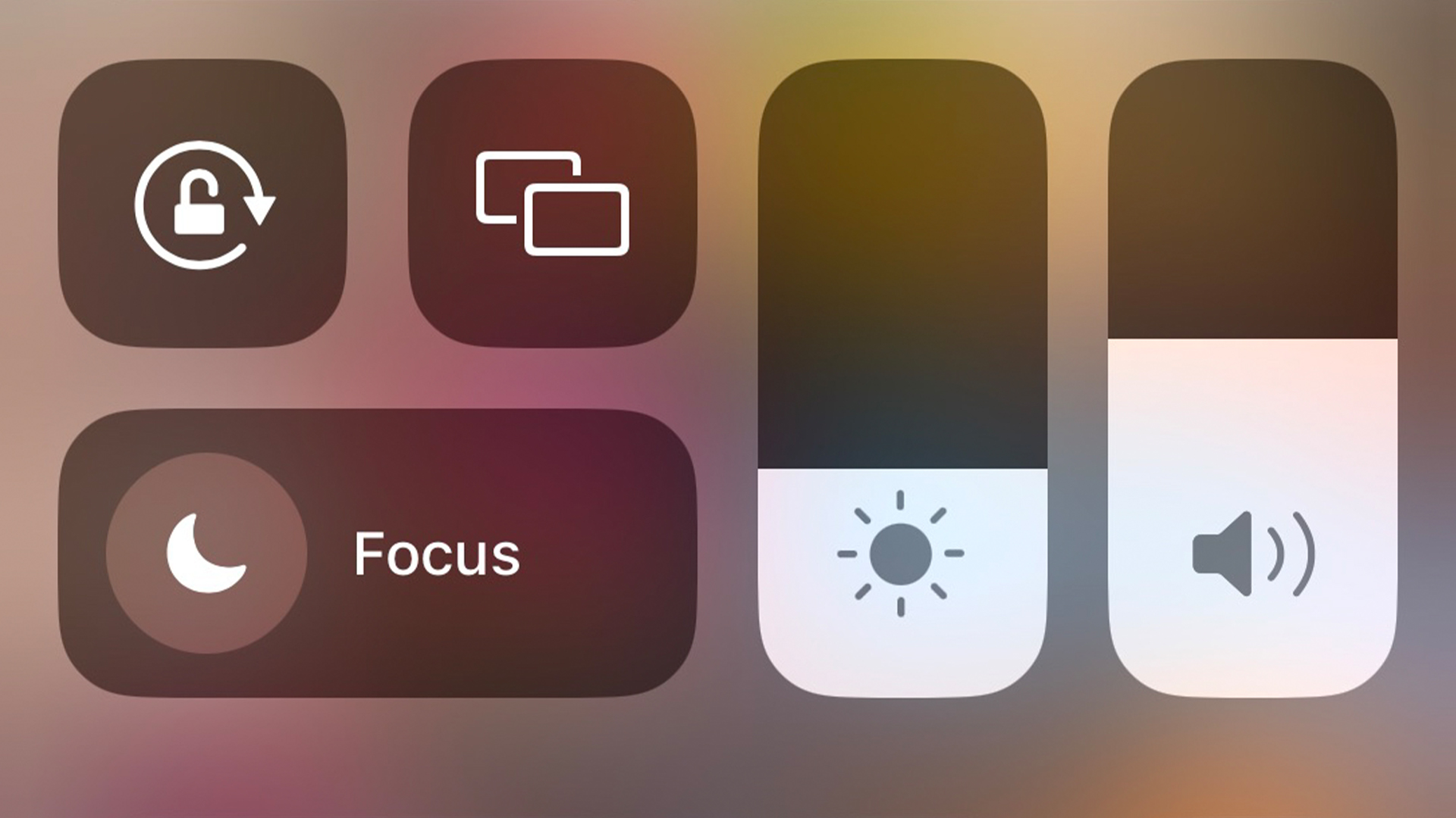 iOS control centre