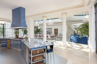 Kitchen of enormous villa in South of France - one of the world's most expensive houses