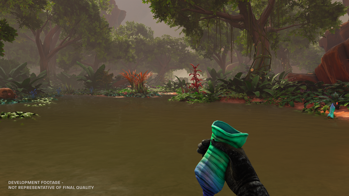 Screenshot from survival game Blind Descent