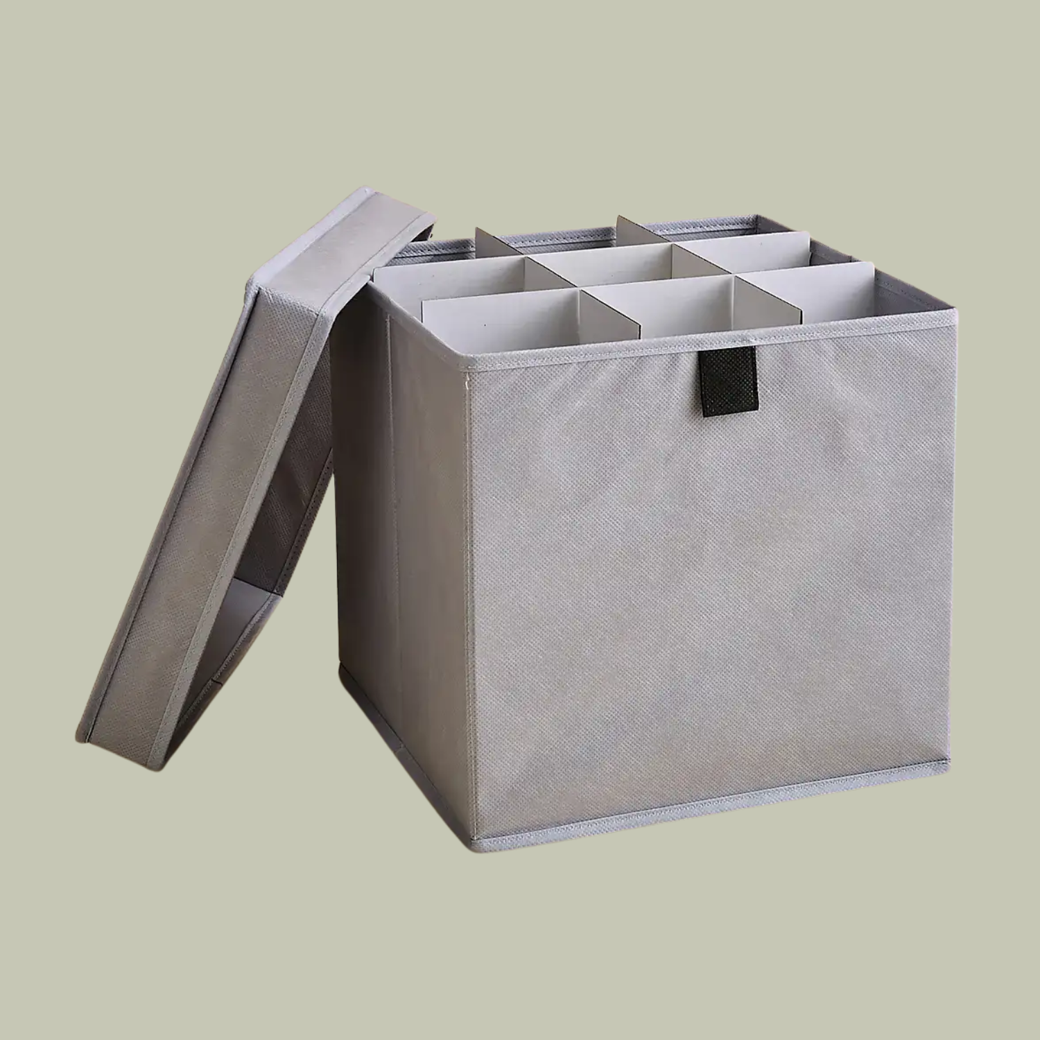 A gray bauble organizer