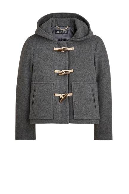 J.Crew, Short Duffle Coat in Italian Stadium-Cloth