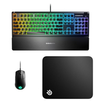 SteelSeries Level Up Gaming Bundle | Full Size |Green Switch |Apex 3 Keyboard |Rival 3 gaming mouse| $79.99