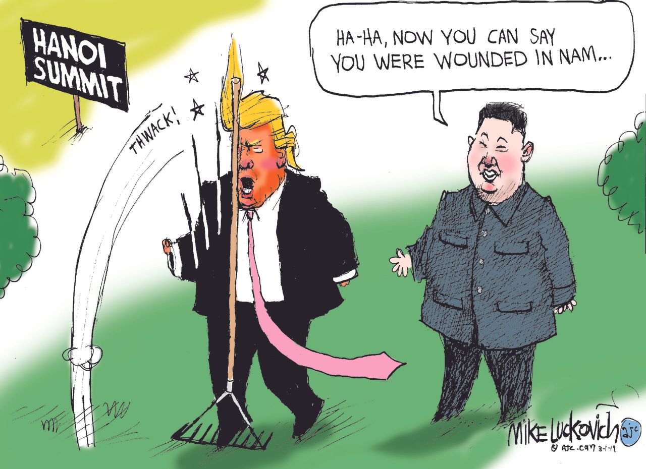 Political&amp;amp;nbsp;Cartoon&amp;amp;nbsp;U.S. Trump Kim Jong Un Nuclear Summit No Deal Vietnam&amp;amp;nbsp;