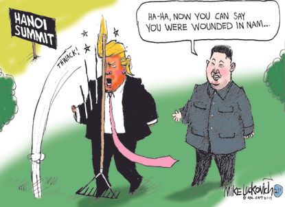 Political&nbsp;Cartoon&nbsp;U.S. Trump Kim Jong Un Nuclear Summit No Deal Vietnam&nbsp;