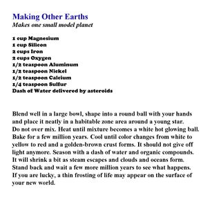 How do you make an Earth-like planet? The "test kitchen" of Earth has given us this detailed recipe, which also applies to terrestrial exoplanets orbiting distant stars.
