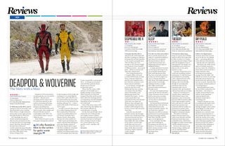 Two pages of film reviews.